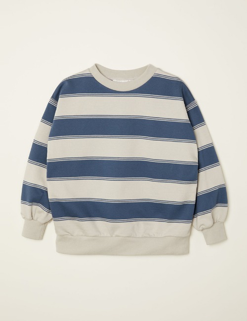 Balloon Sweatshirt - Birch / Indigo Stripe(last-6Y)