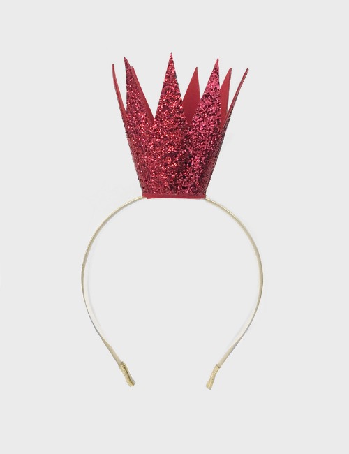 Queen Crown Headband-red