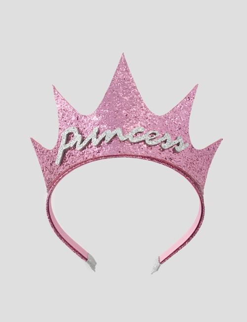 Princess Glitter Crown- L/Pink