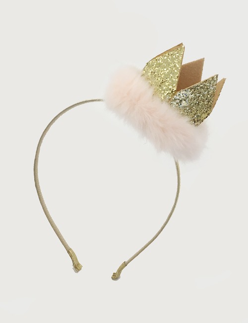 Winter Crown Headband -Gold