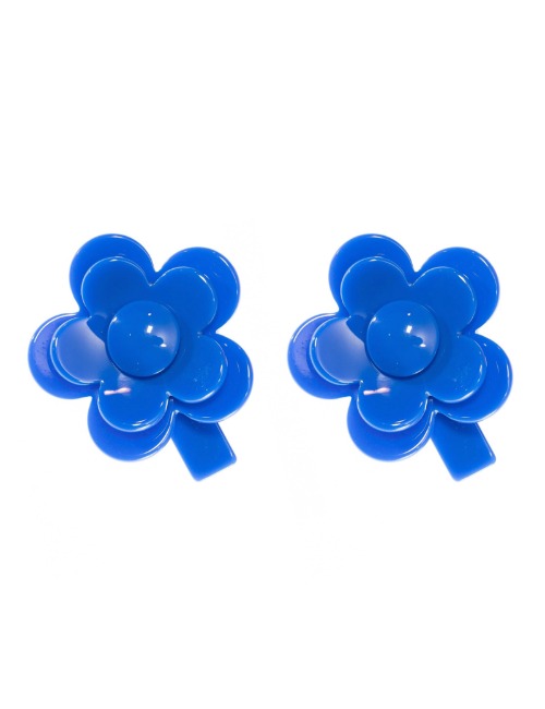 Camellia Flower Hairclip-Blue