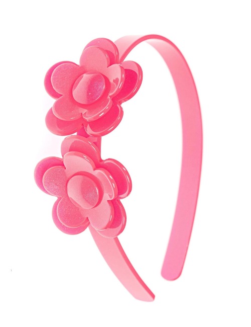 Camellia Flower Headband-Neonpink