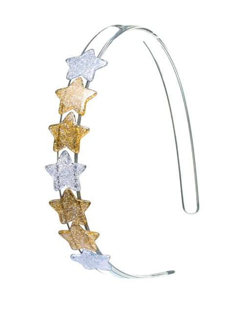 Centipede Star Headbands-Glitter Gold and Silver