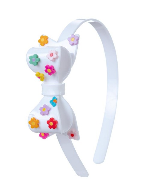 Fat Bow Headbands with Colorful Flowers