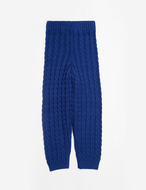 Blue cable knit pants