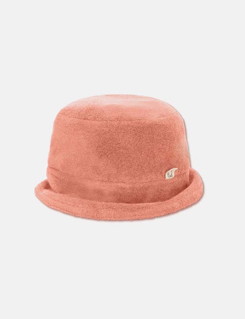 TOWELING BUCKET HAT-CORAL
