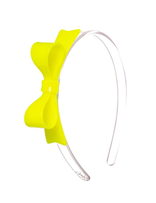 Bow Tie Neon Yellow Headband