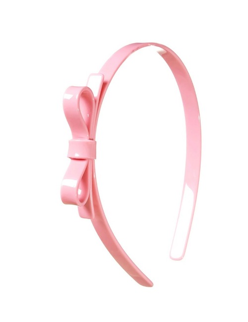 Thin Bow Headband-Light Pink