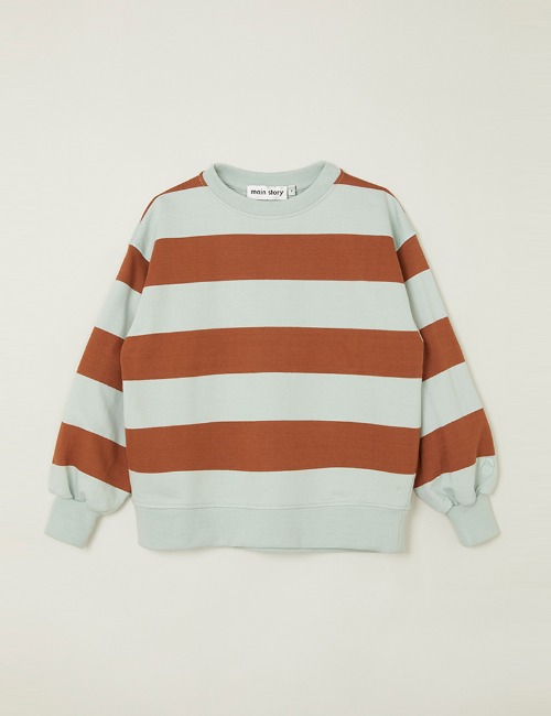 Oversized Sweatshirt - Mist Stripe Fleece(last-10Y)