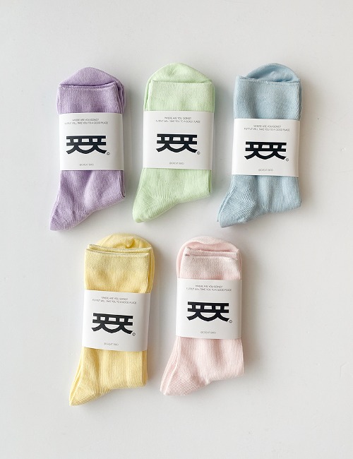 Daily Rib Sock- pastel(사계절용)