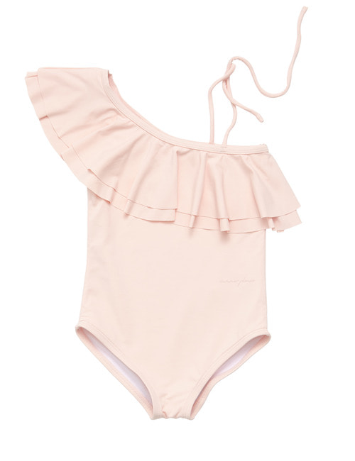 Onseshoulder swimsuit-pink(3/4Y)