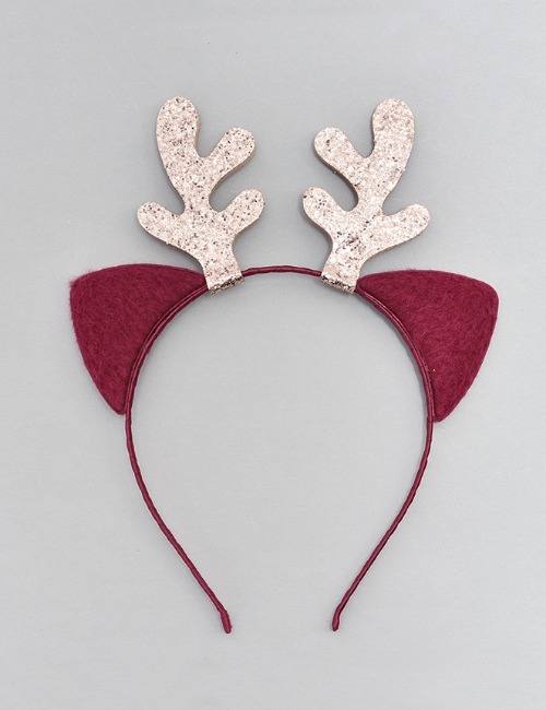 Reindeer Headband-Wine