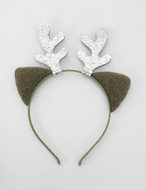 Reindeer Headband-Khaki