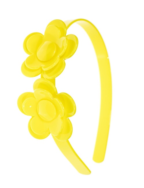 Camellia Flower Headband-Yellow