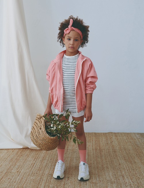 POPLIN BOMBER JACKET-CORAL(only-8Y)