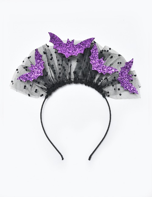 Tulle Headband-Purple bat