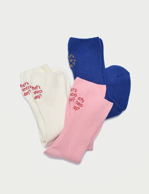 WHAT&#039;S FOR SNACK SOCKS-3COLOR