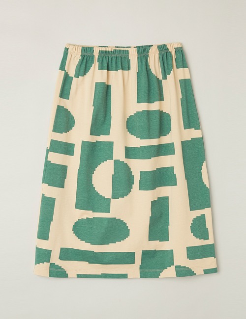 Midi Skirt - Semolina Printed Jersey(12Y)