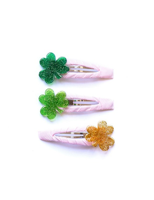 Luck Charms Glitter Green Snap Clip